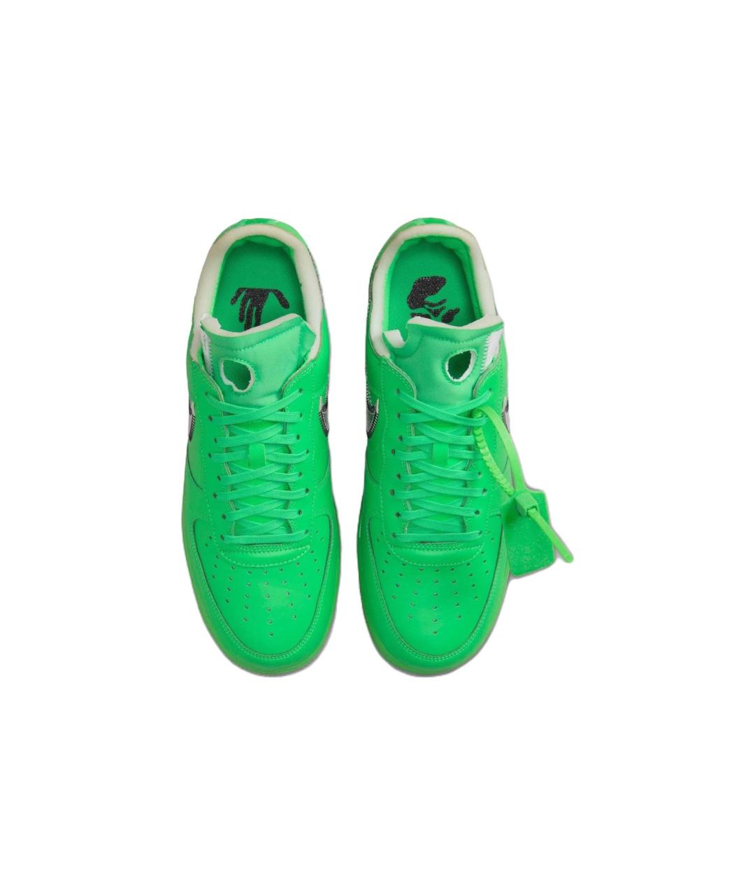 NIKE Зеленые кожаные кроссовки, фото 5