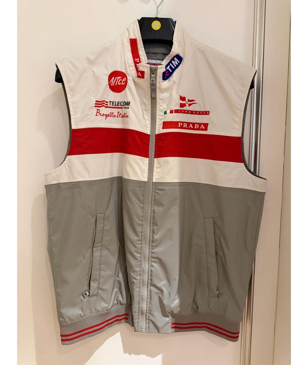 PRADA Серый полиэстеровый жилет, фото 7