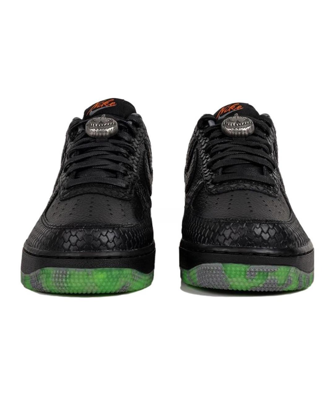 NIKE Черные кожаные низкие кроссовки / кеды, фото 5