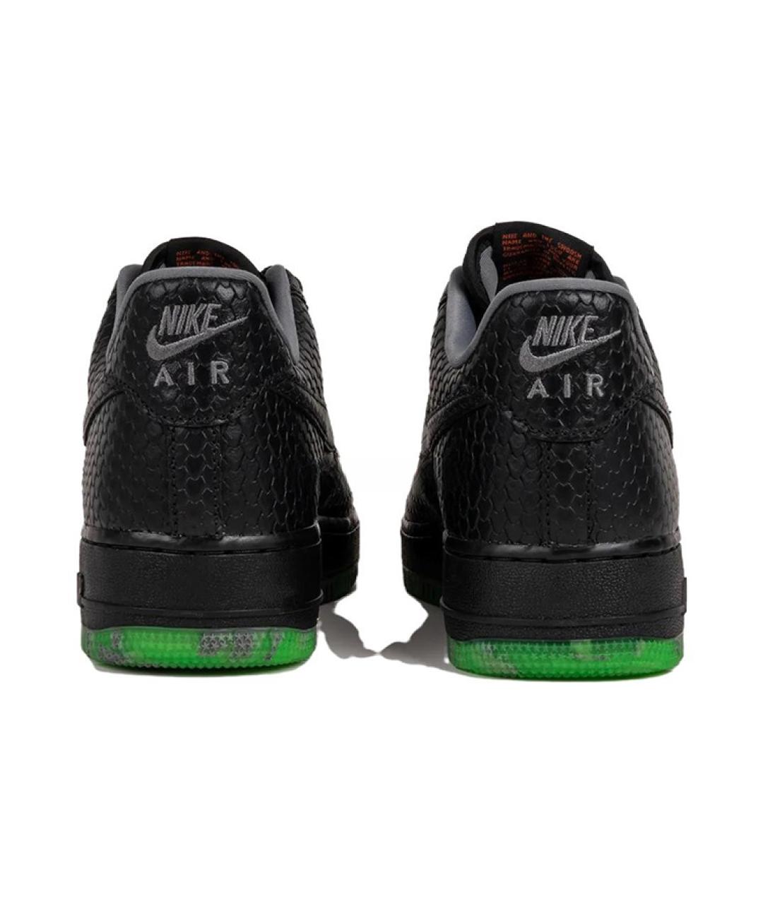 NIKE Черные кожаные низкие кроссовки / кеды, фото 6