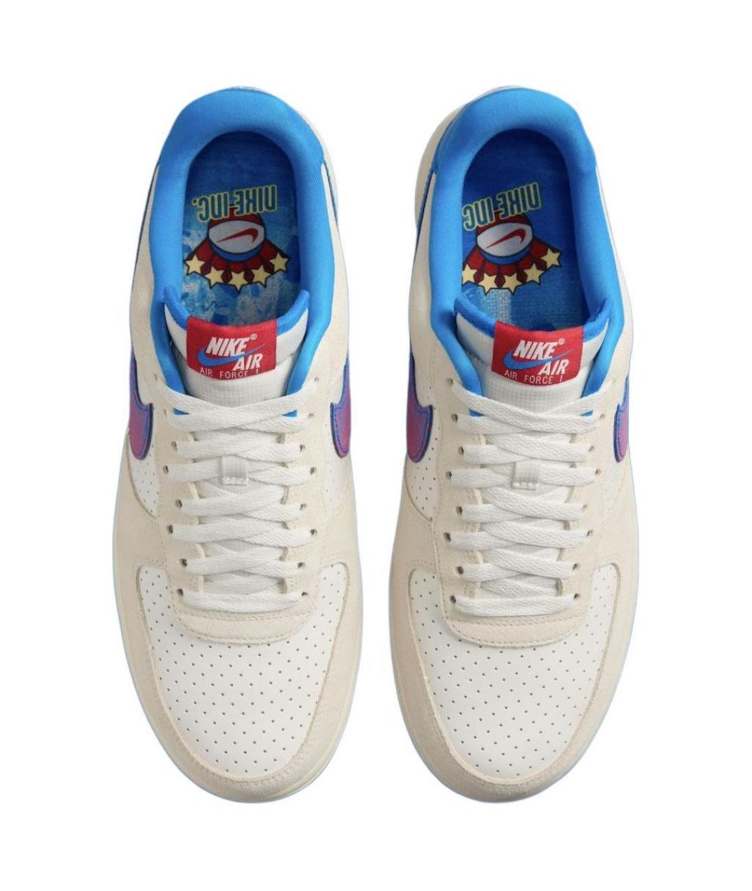 NIKE Бежевые кожаные кроссовки, фото 3