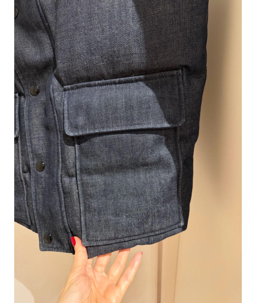 BALENCIAGA Темно-синий хлопко-эластановый жилет, фото 5