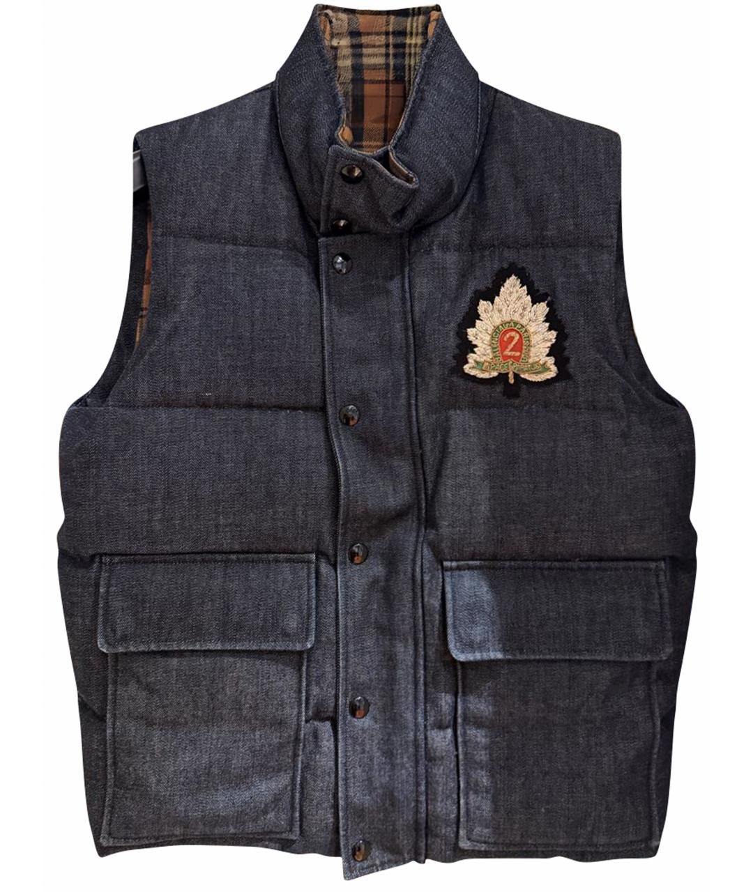 BALENCIAGA Темно-синий хлопко-эластановый жилет, фото 1