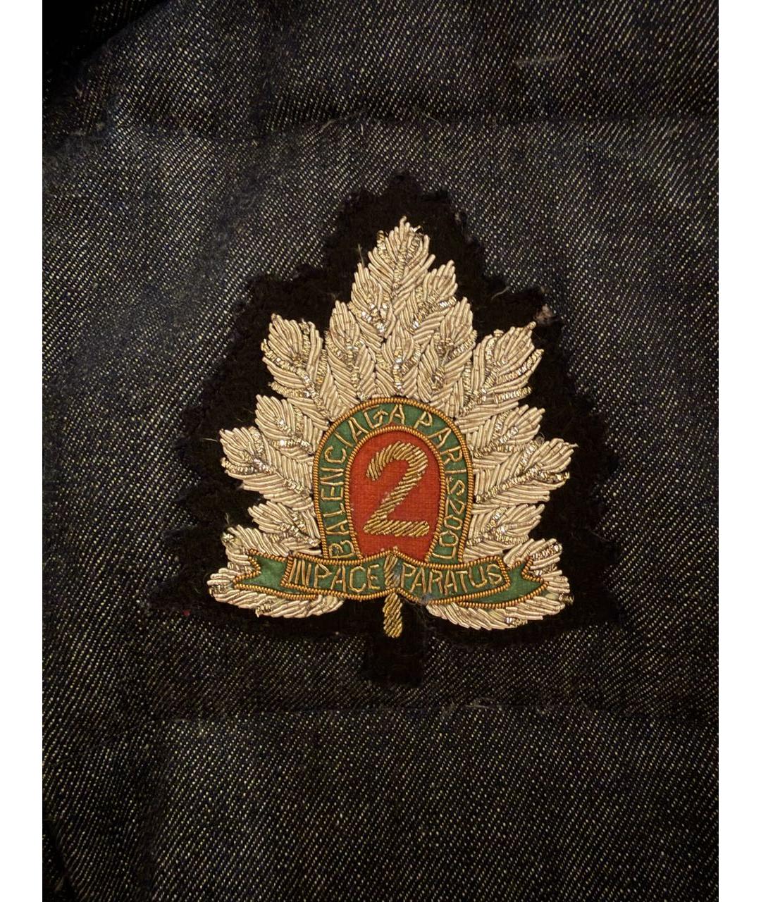 BALENCIAGA Темно-синий хлопко-эластановый жилет, фото 3