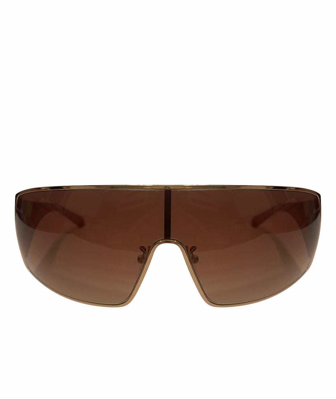 PRADA Коричневые пластиковые солнцезащитные очки, фото 1