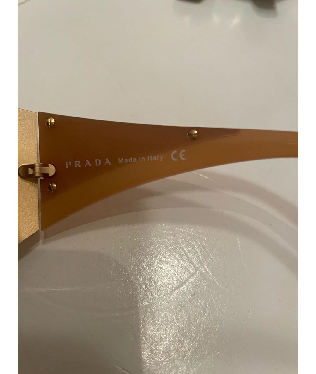 PRADA Коричневые пластиковые солнцезащитные очки, фото 6