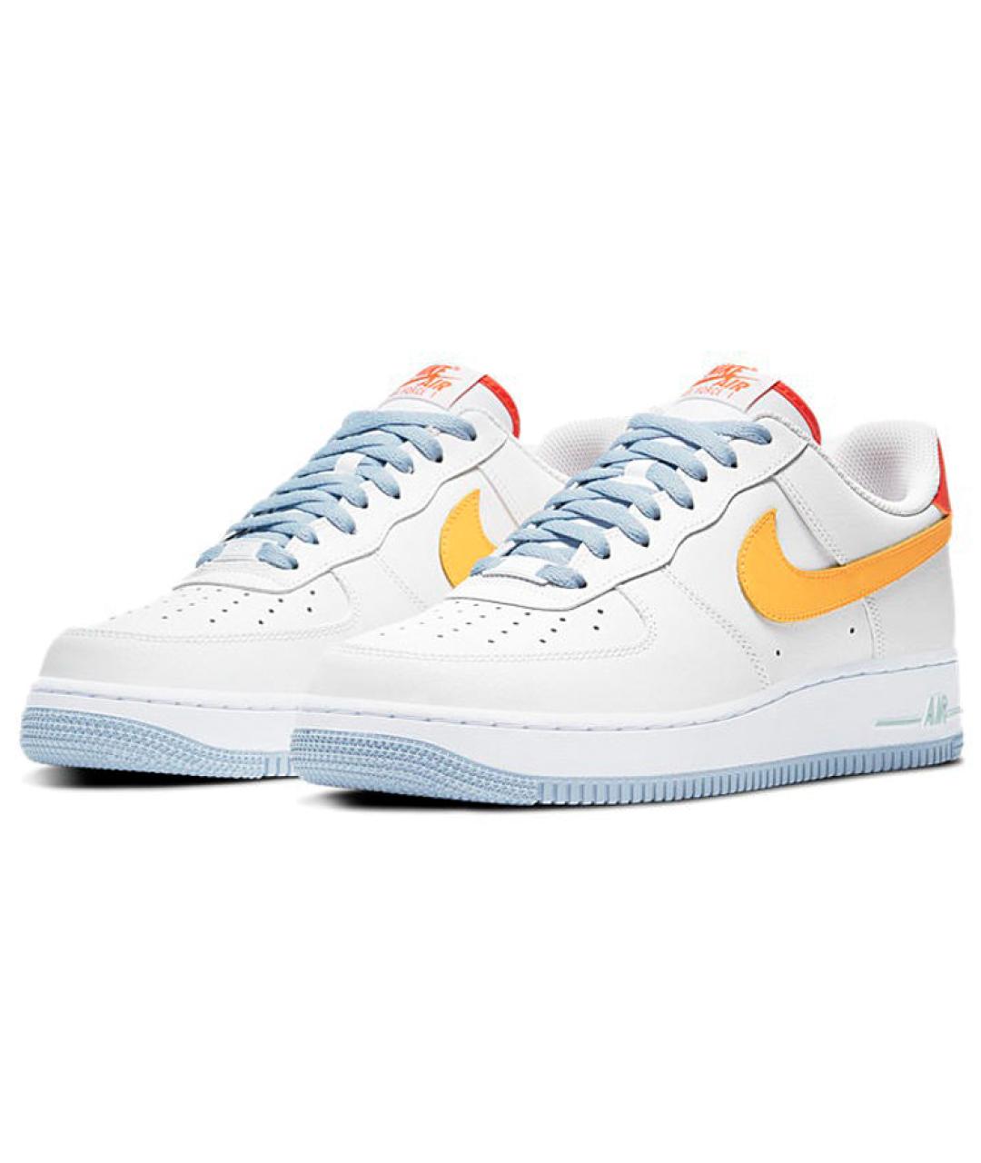 NIKE Белые кожаные низкие кроссовки / кеды, фото 4