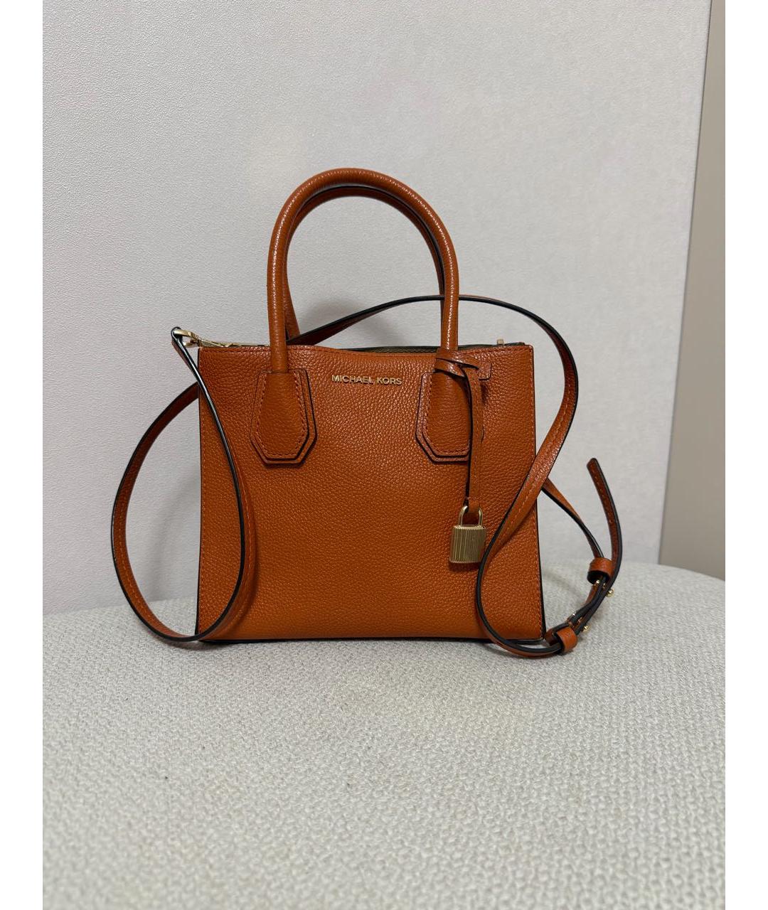 MICHAEL KORS Оранжевая кожаная сумка через плечо, фото 3