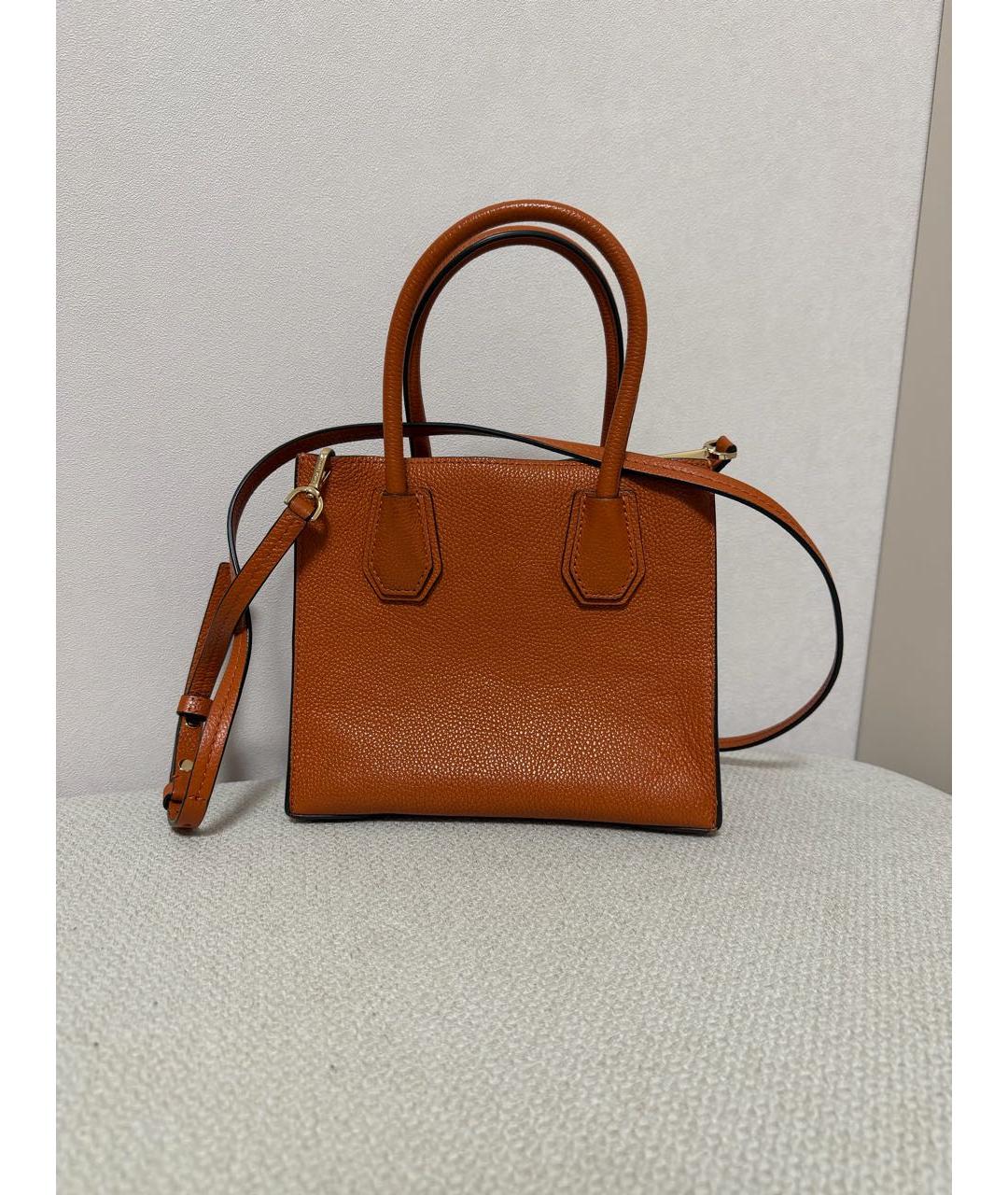 MICHAEL KORS Оранжевая кожаная сумка через плечо, фото 2