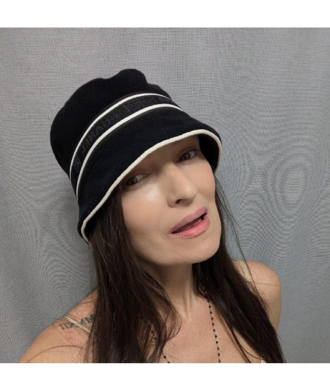 CHANEL Черная хлопковая панама, фото 7