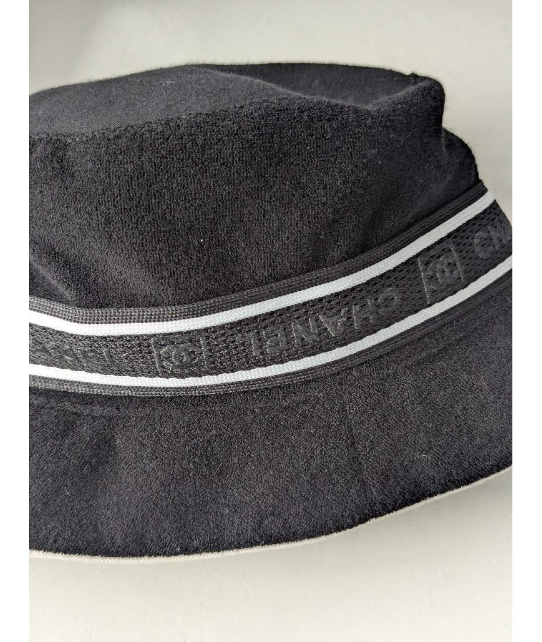 CHANEL Черная хлопковая панама, фото 3