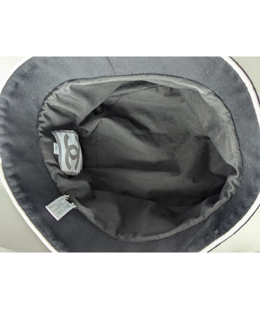 CHANEL Черная хлопковая панама, фото 4