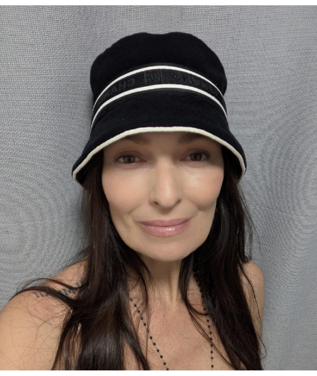 CHANEL Черная хлопковая панама, фото 8