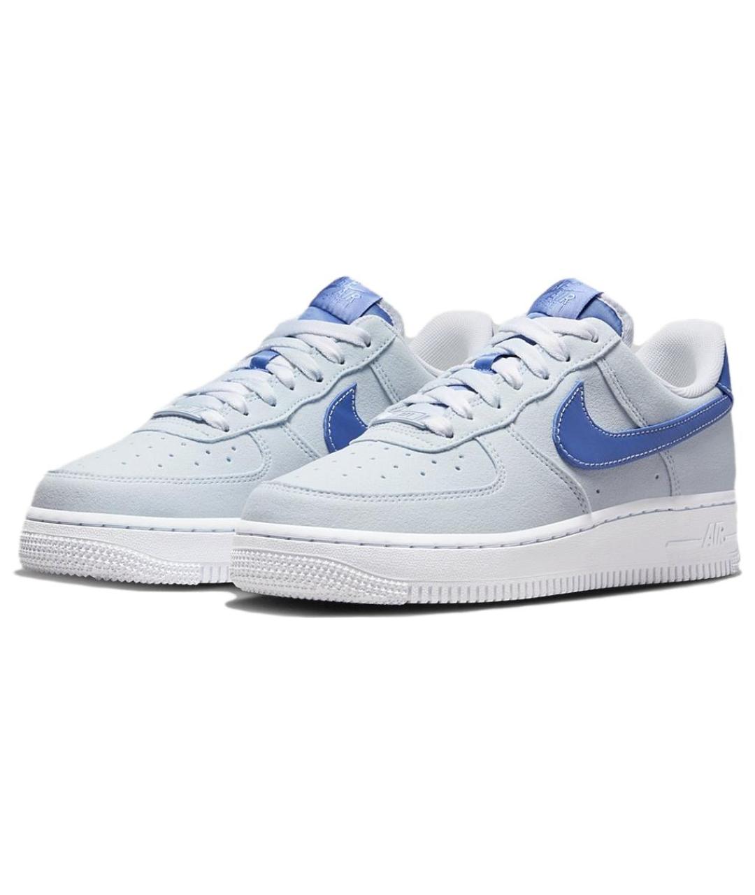 NIKE Синие кожаные кроссовки, фото 4