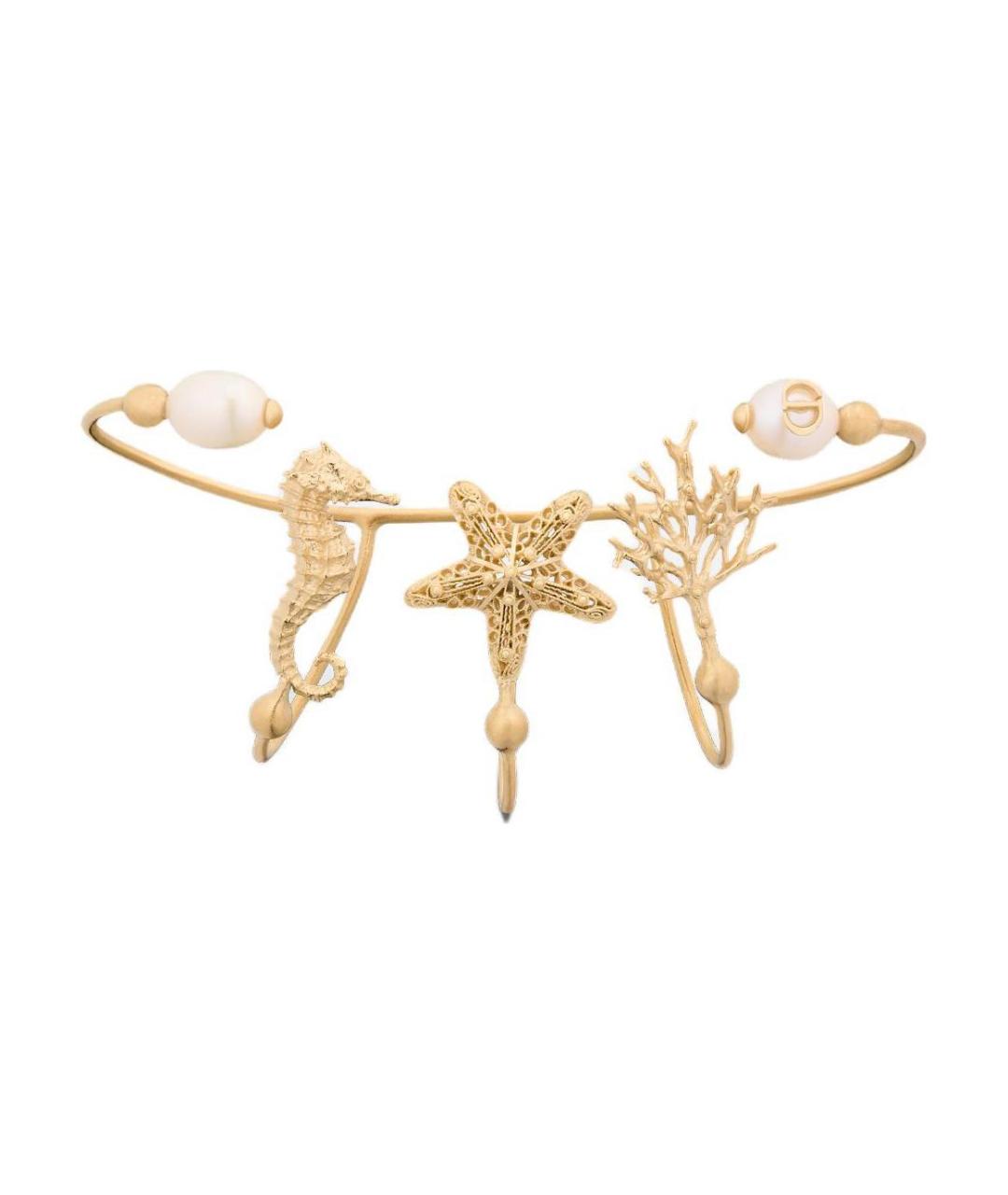 CHRISTIAN DIOR Золотой металлический браслет, фото 1