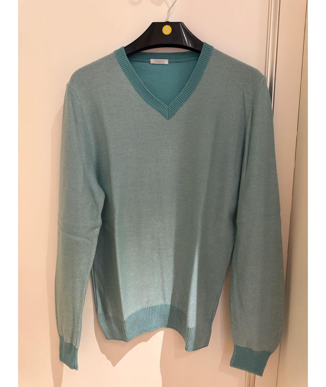 MALO Зеленый хлопковый джемпер / свитер, фото 6