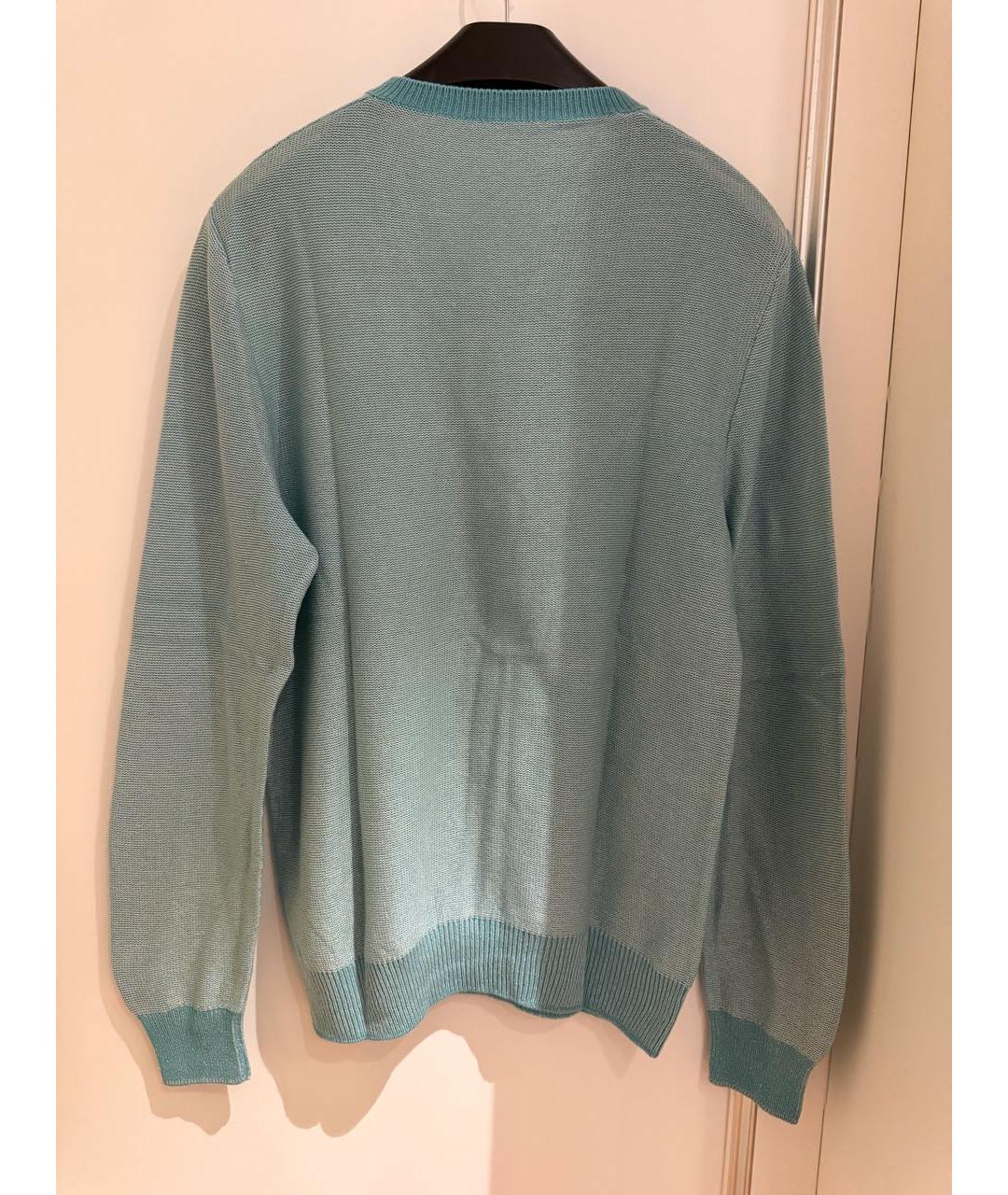 MALO Зеленый хлопковый джемпер / свитер, фото 2