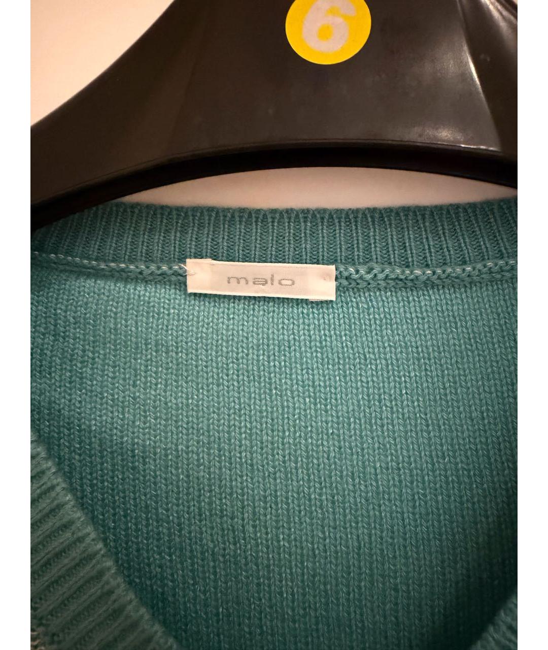 MALO Зеленый хлопковый джемпер / свитер, фото 3
