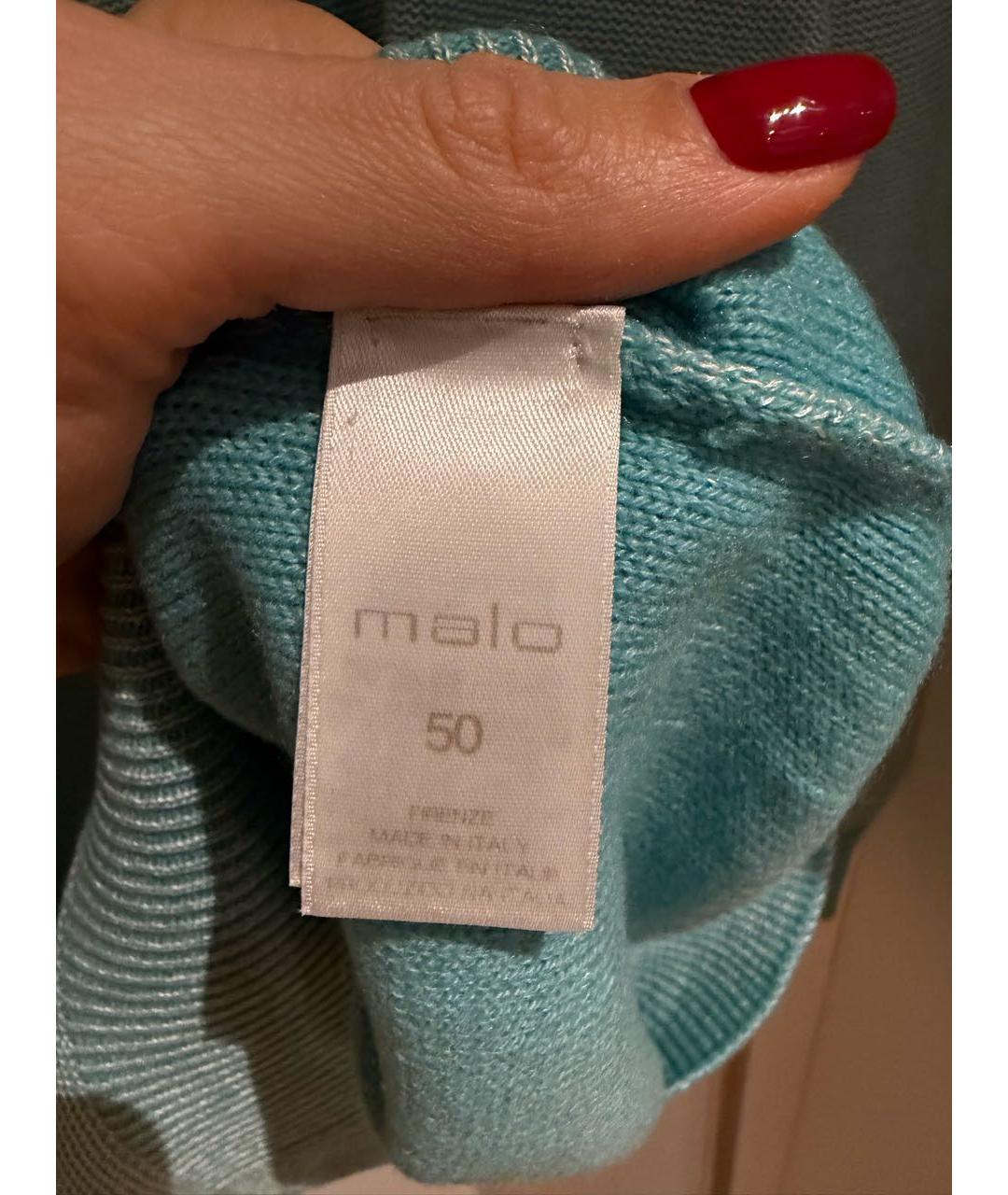 MALO Зеленый хлопковый джемпер / свитер, фото 4