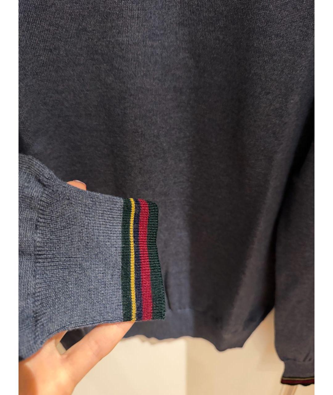 ETRO Синий шерстяной джемпер / свитер, фото 2