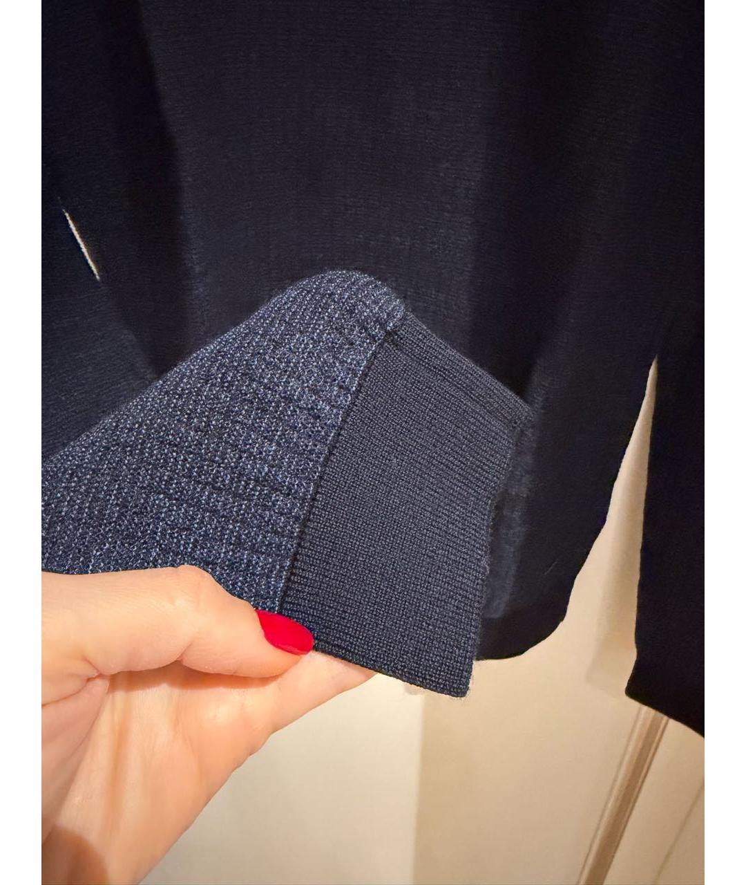 HUGO BOSS Темно-синий шерстяной джемпер / свитер, фото 5