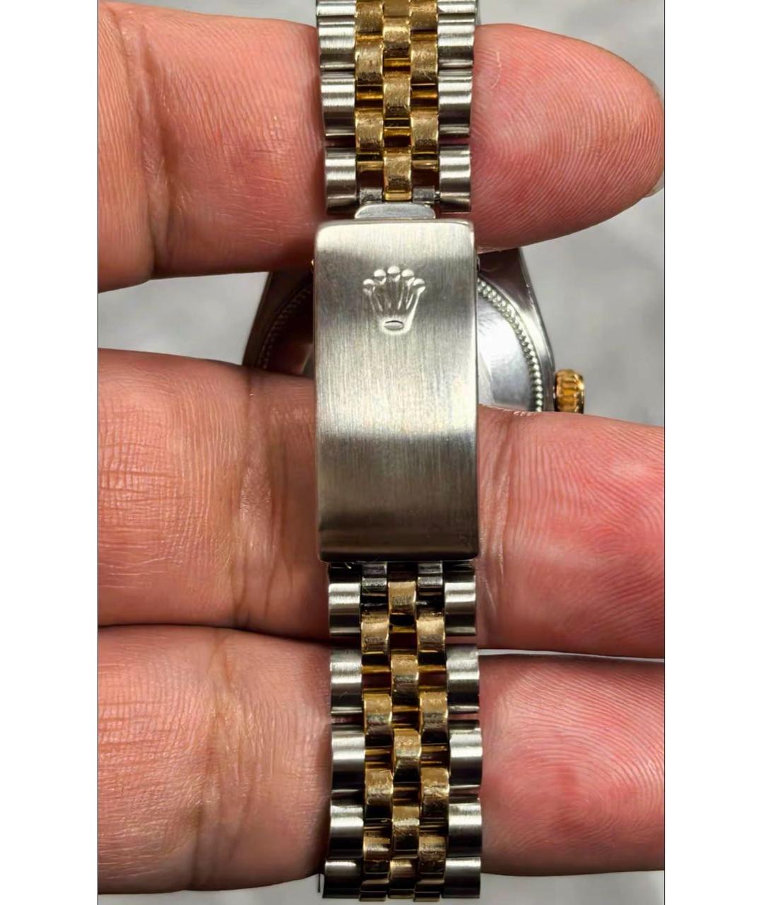 ROLEX Зеленые часы из желтого золота, фото 3