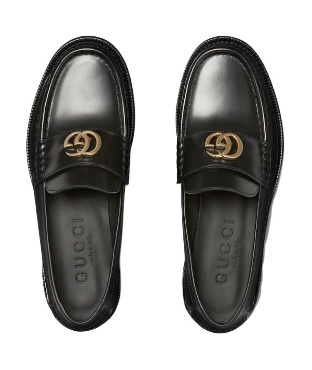 GUCCI Черные кожаные лоферы, фото 4