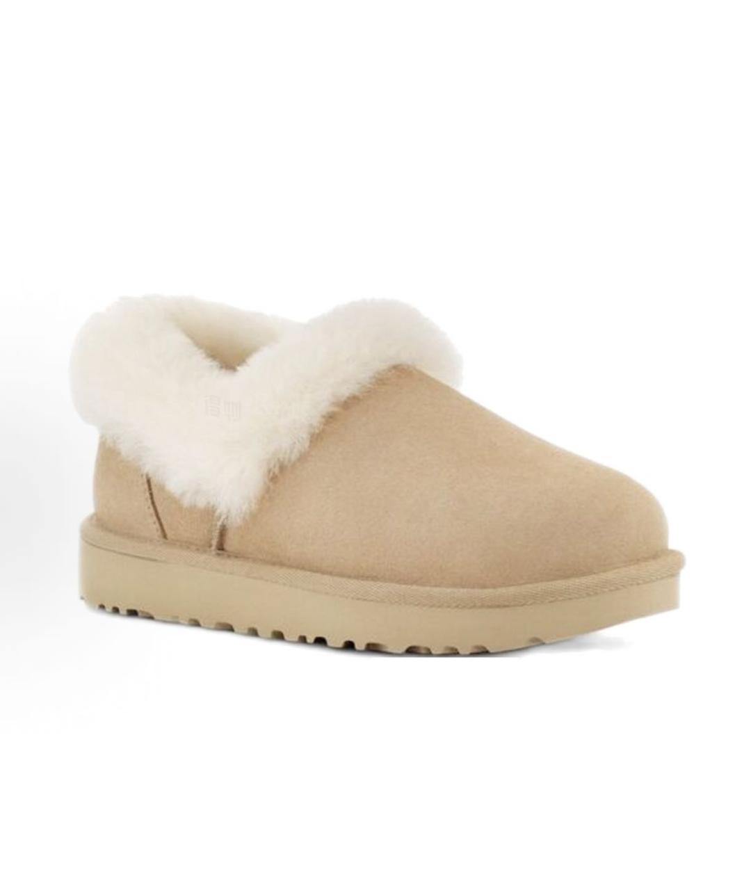 UGG AUSTRALIA Бежевые замшевые ботинки, фото 4
