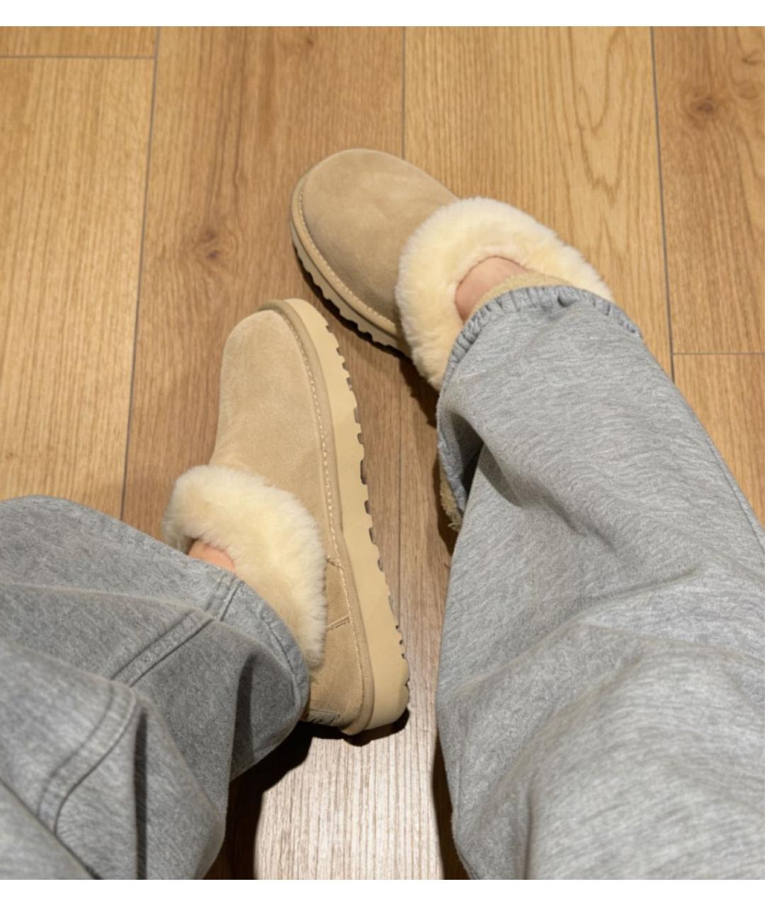 UGG AUSTRALIA Бежевые замшевые ботинки, фото 8