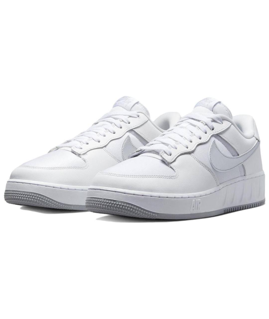 NIKE Белые кожаные низкие кроссовки / кеды, фото 4