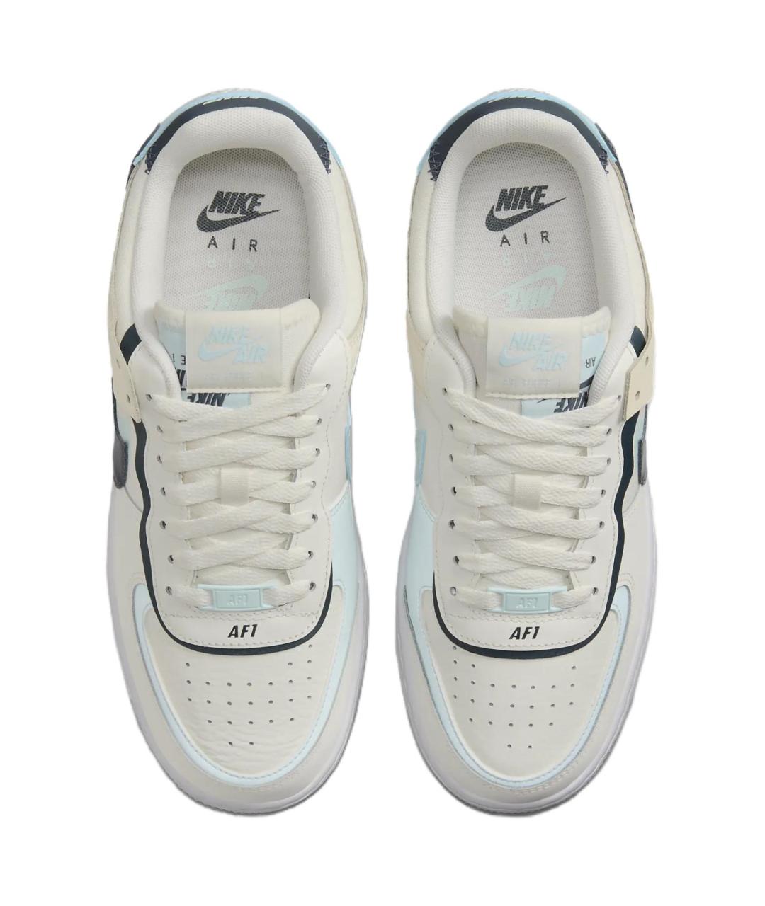 NIKE Бежевые кожаные кроссовки, фото 3