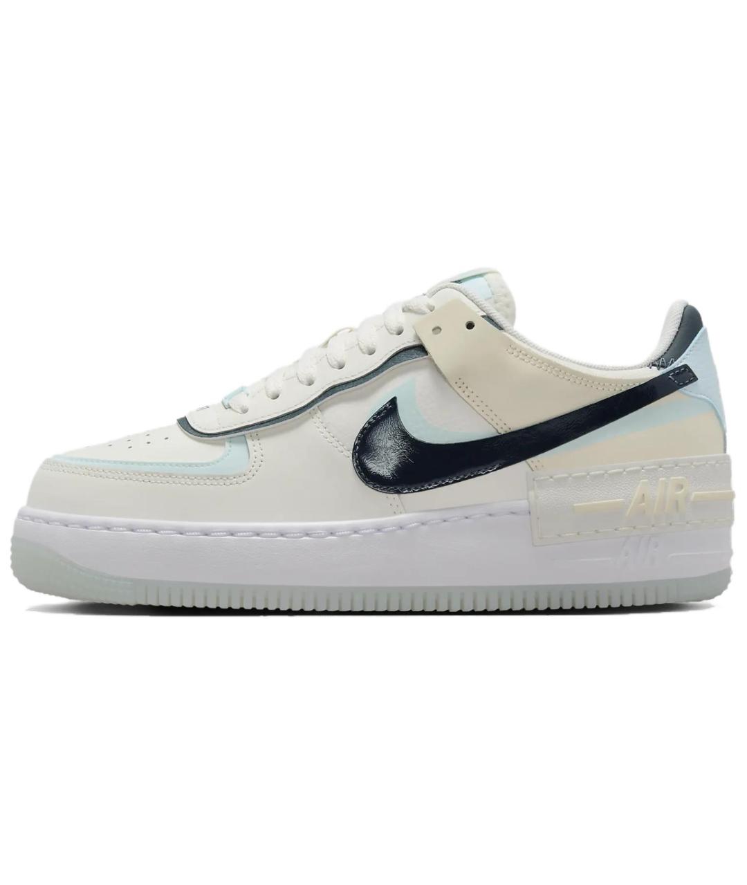 NIKE Бежевые кожаные кроссовки, фото 4