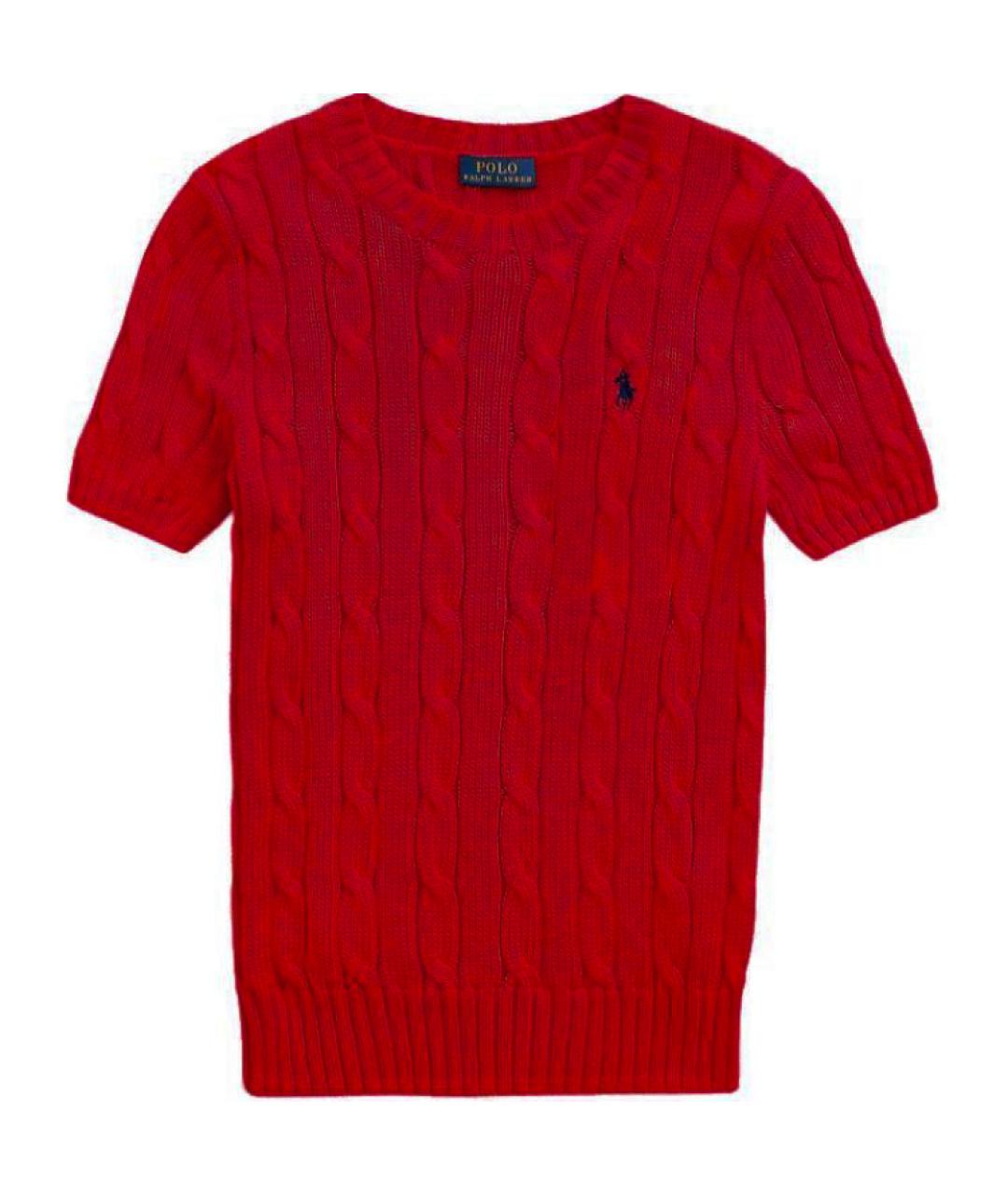 POLO RALPH LAUREN Красный хлопковый джемпер / свитер, фото 1