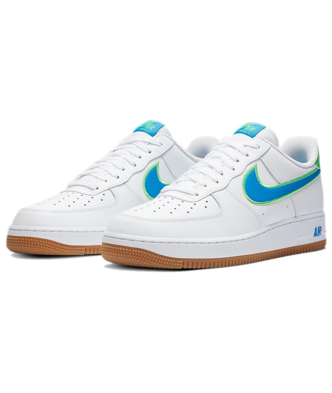 NIKE Белые кожаные низкие кроссовки / кеды, фото 4