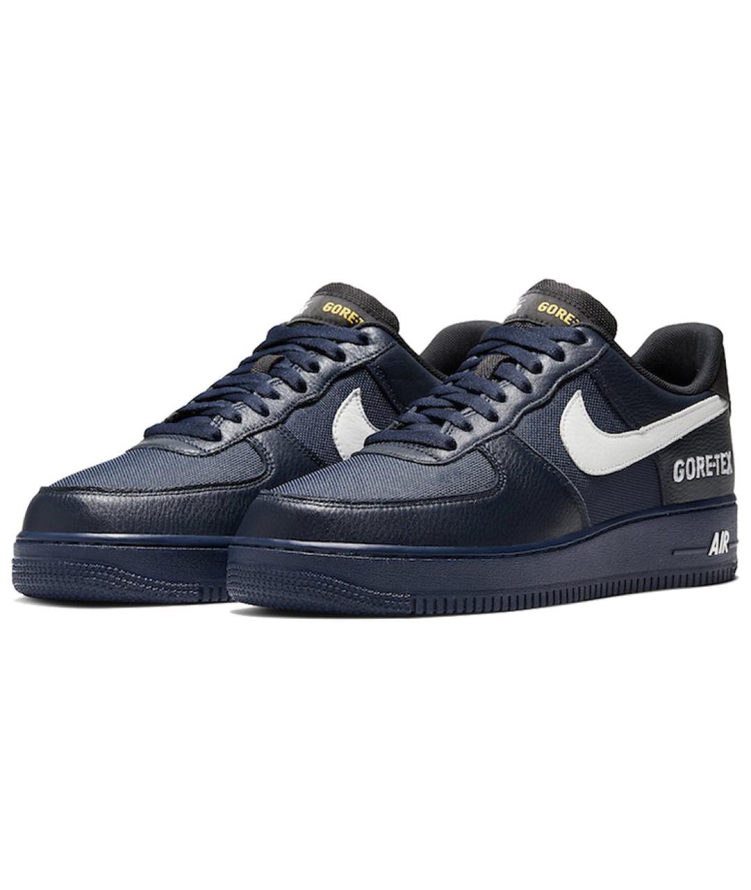 NIKE Темно-синие кожаные кроссовки, фото 3