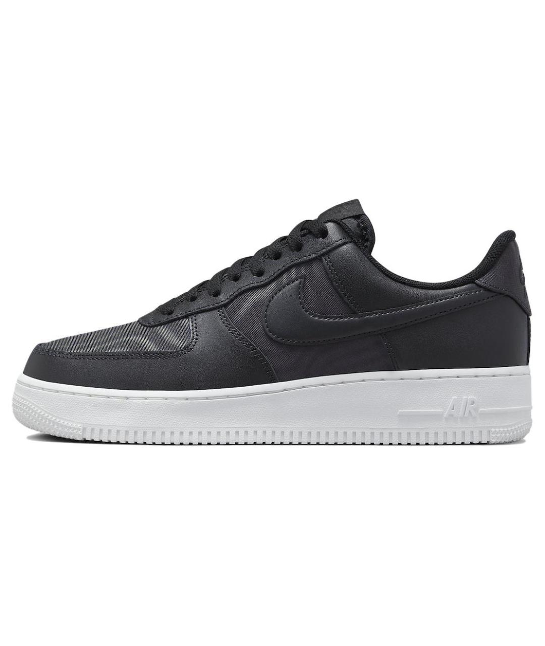 NIKE Черные кожаные низкие кроссовки / кеды, фото 2