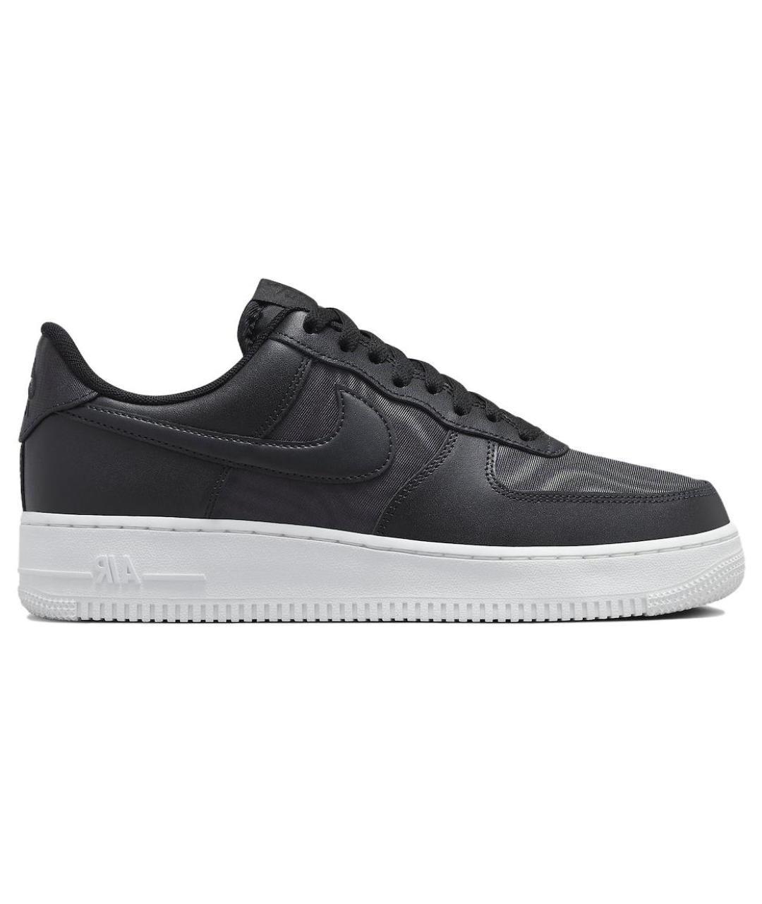 NIKE Черные кожаные низкие кроссовки / кеды, фото 1