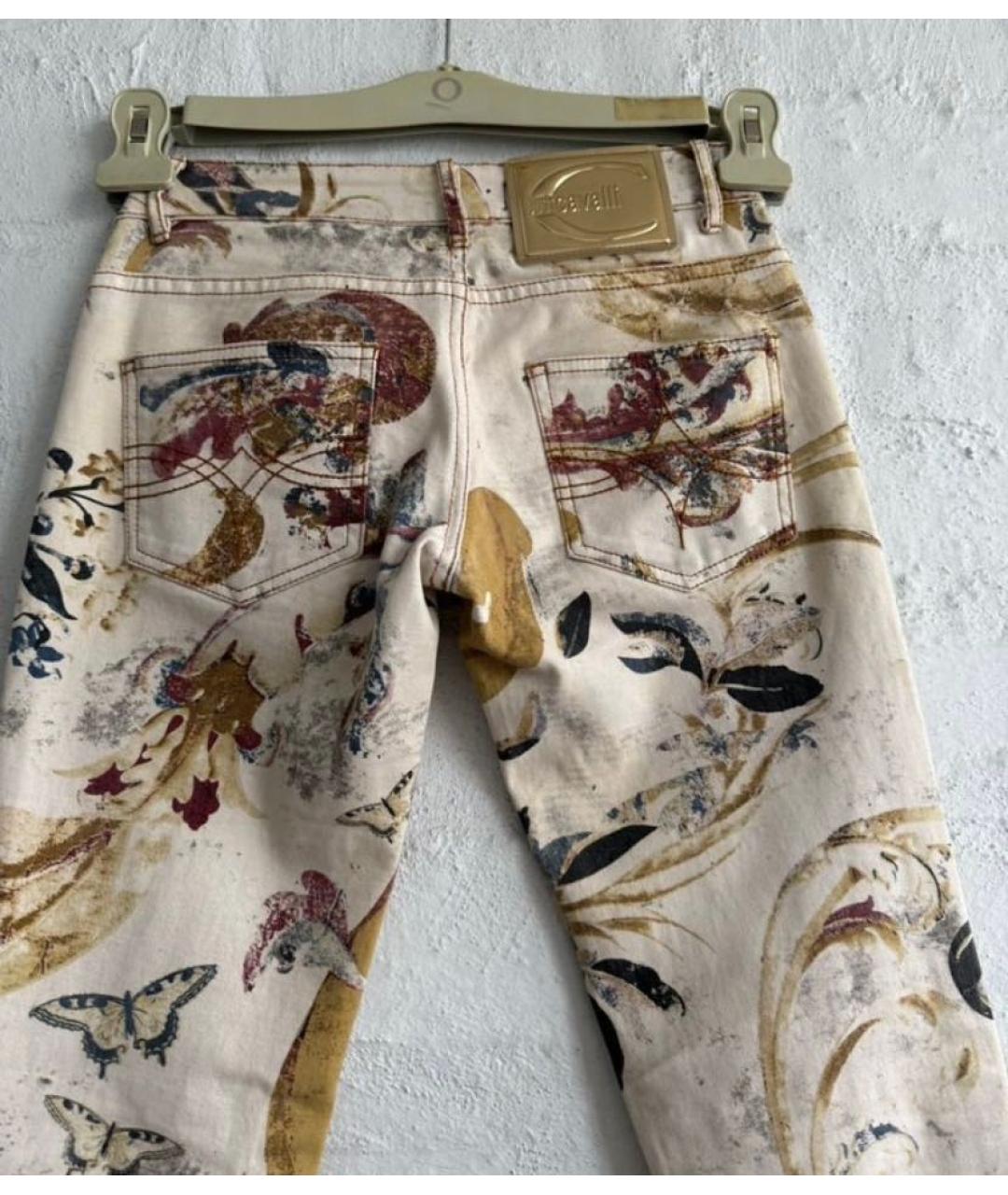 JUST CAVALLI Мульти хлопко-эластановые джинсы слим, фото 4