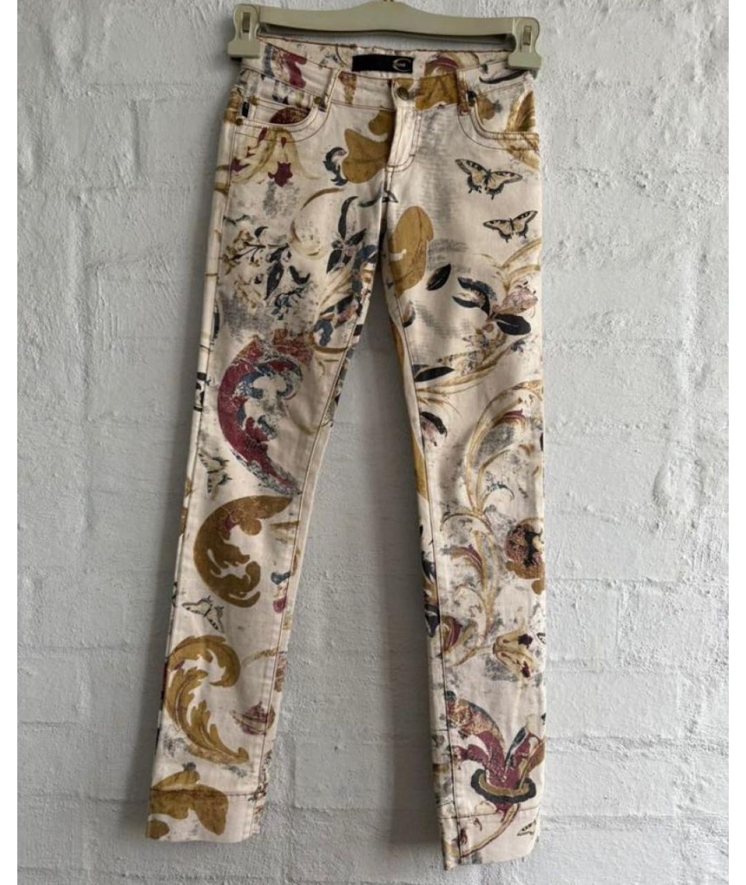 JUST CAVALLI Мульти хлопко-эластановые джинсы слим, фото 9