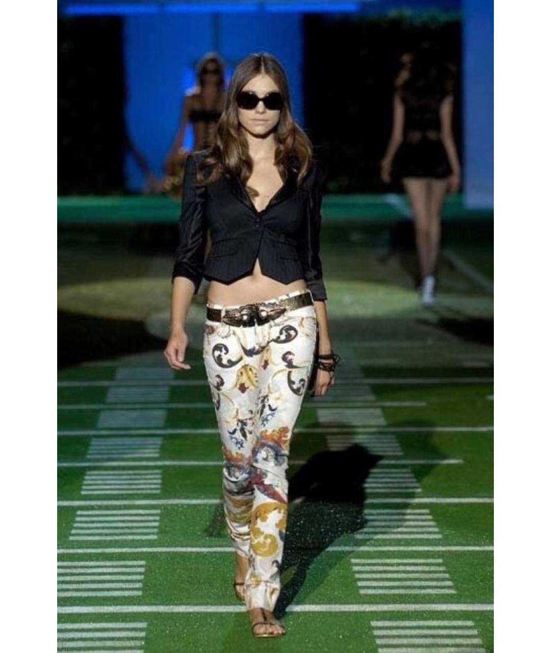 JUST CAVALLI Мульти хлопко-эластановые джинсы слим, фото 3