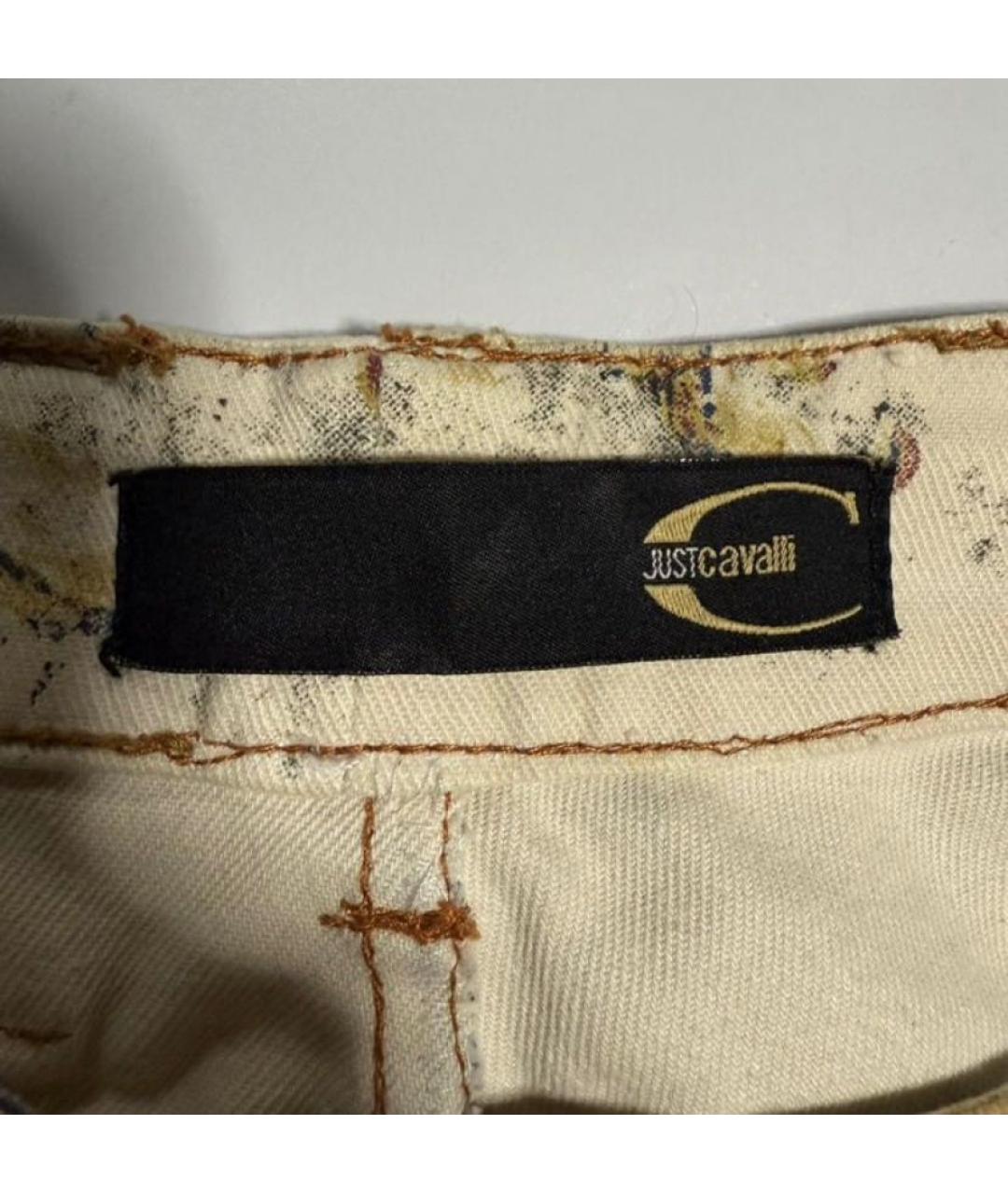 JUST CAVALLI Мульти хлопко-эластановые джинсы слим, фото 5