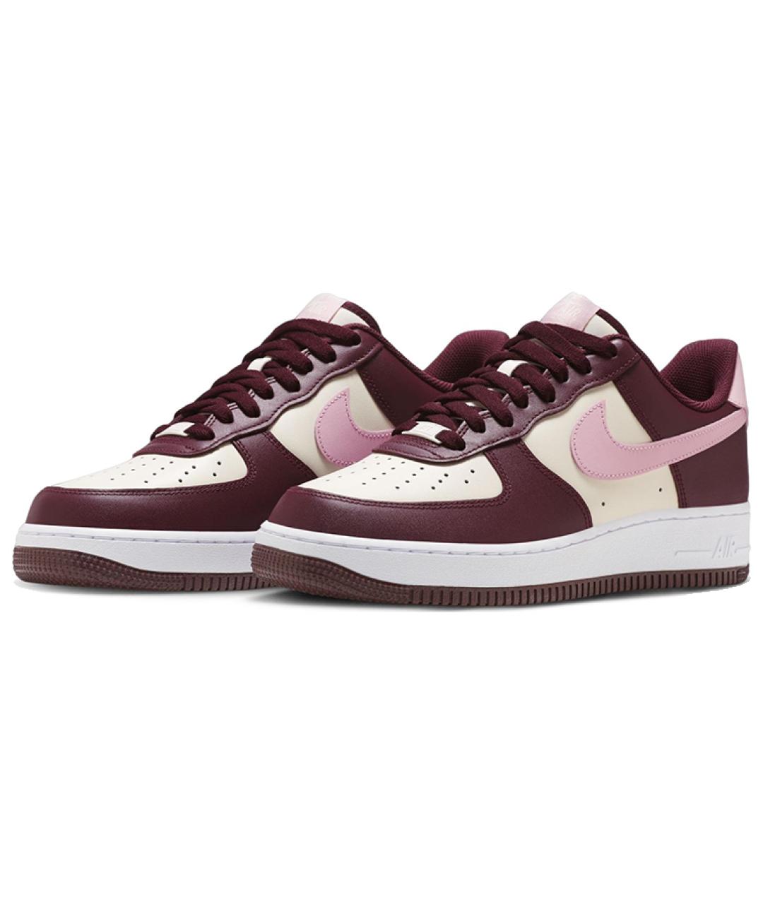 NIKE Бордовые кожаные кроссовки, фото 4