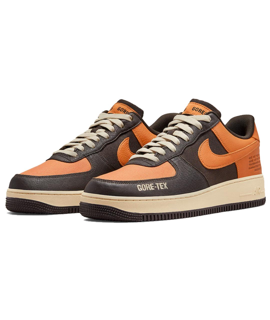 NIKE Оранжевые низкие кроссовки / кеды, фото 4