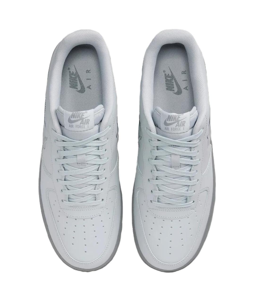 NIKE Серые кожаные низкие кроссовки / кеды, фото 5