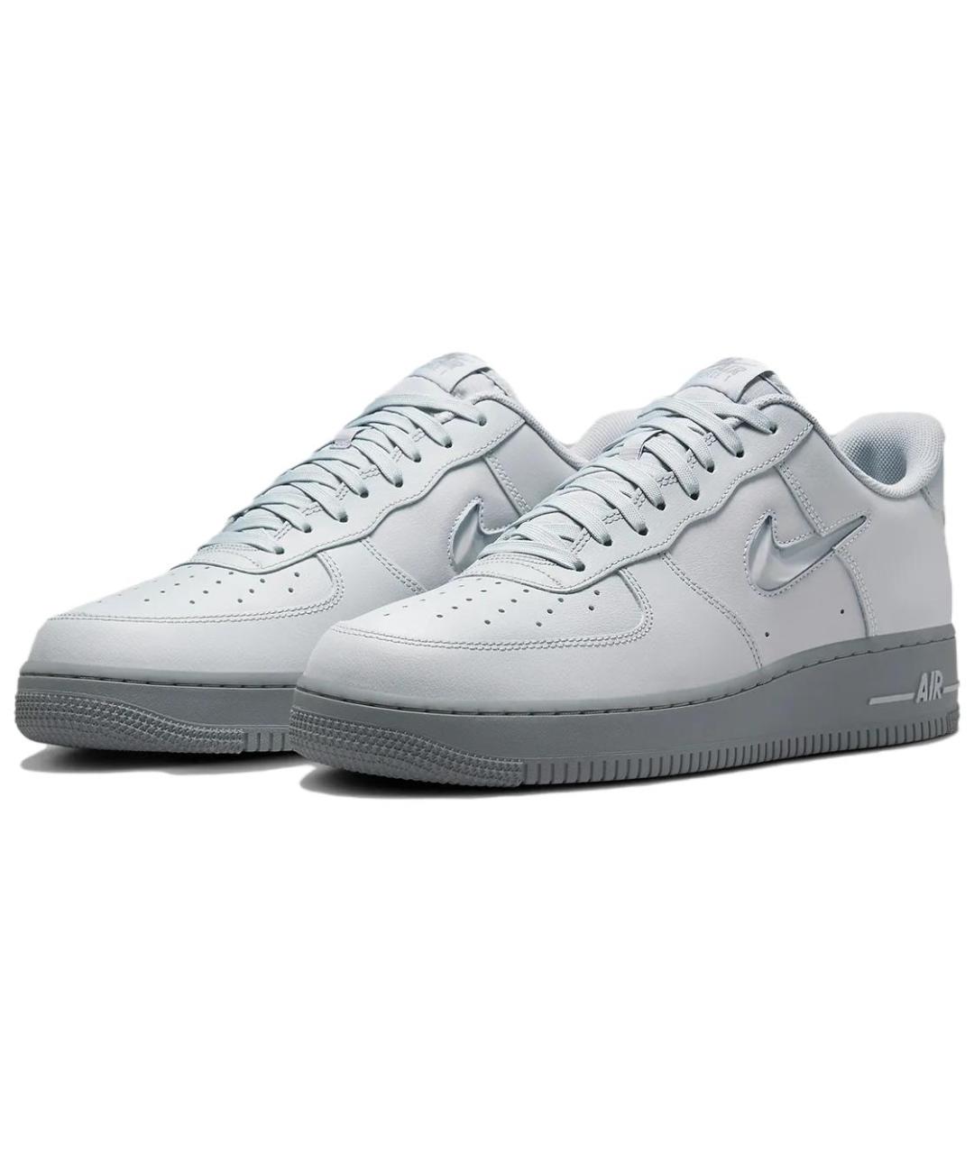 NIKE Серые кожаные низкие кроссовки / кеды, фото 4