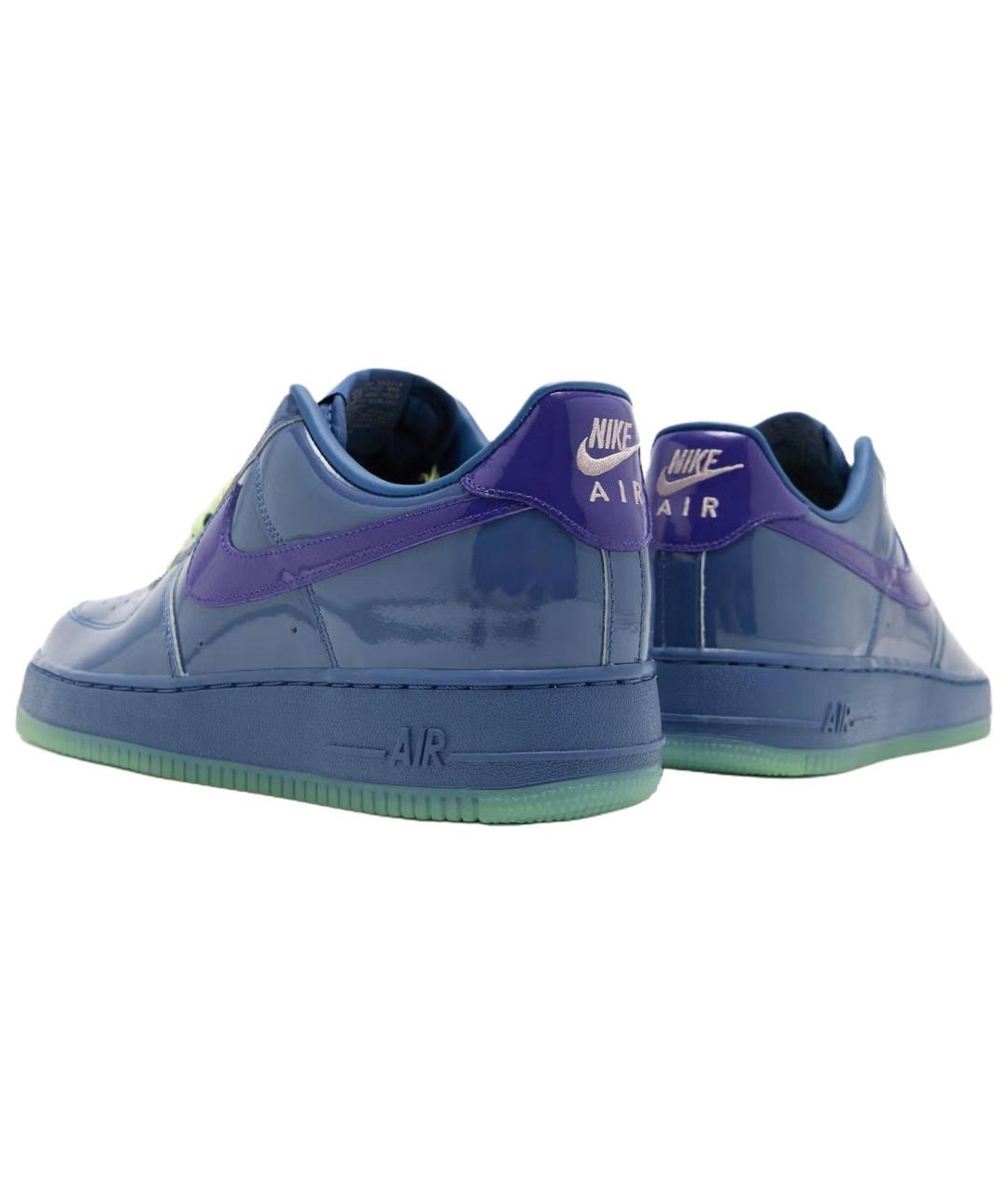 NIKE Синие кожаные низкие кроссовки / кеды, фото 5