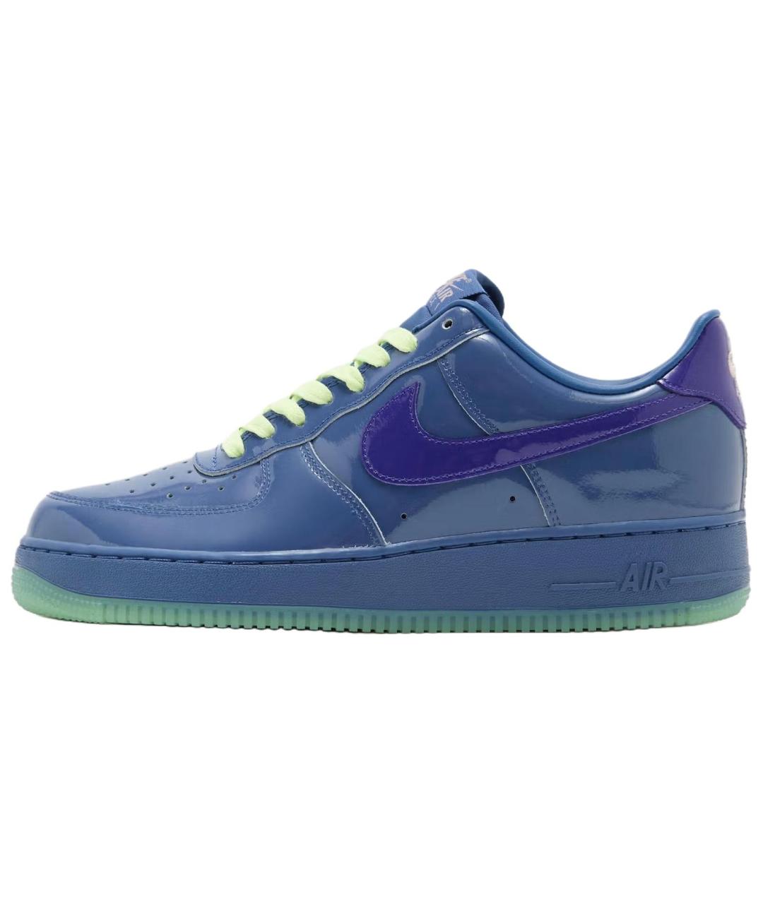 NIKE Синие кожаные низкие кроссовки / кеды, фото 2
