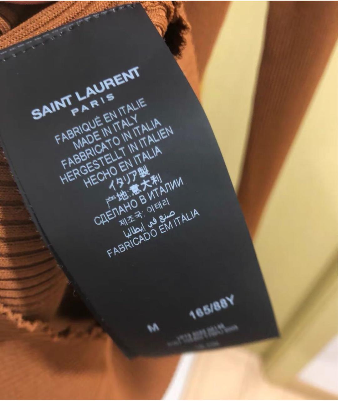SAINT LAURENT Коричневая водолазка, фото 6
