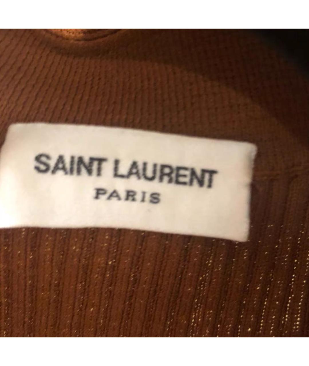 SAINT LAURENT Коричневая водолазка, фото 3