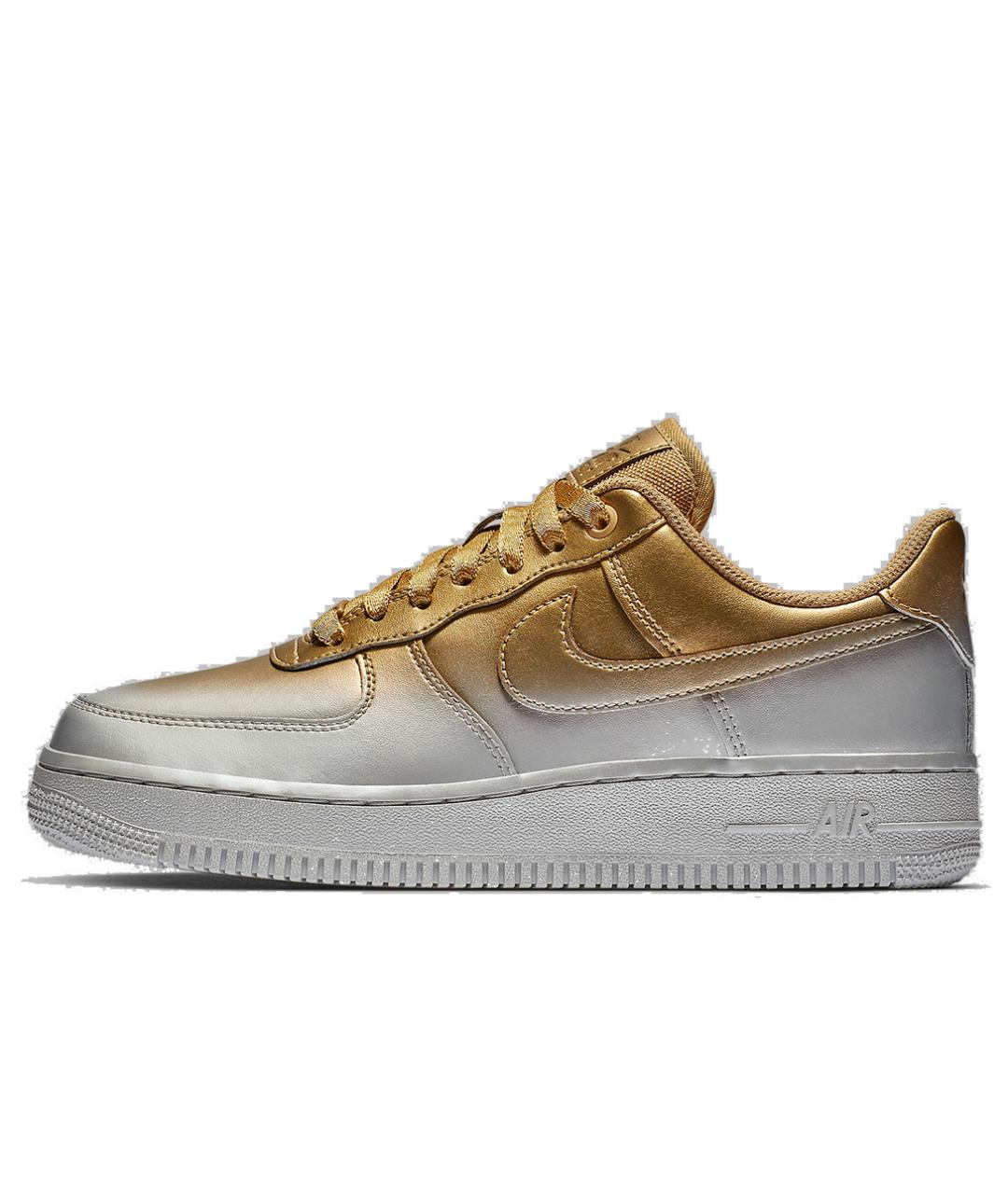 NIKE Золотые кожаные кроссовки, фото 2